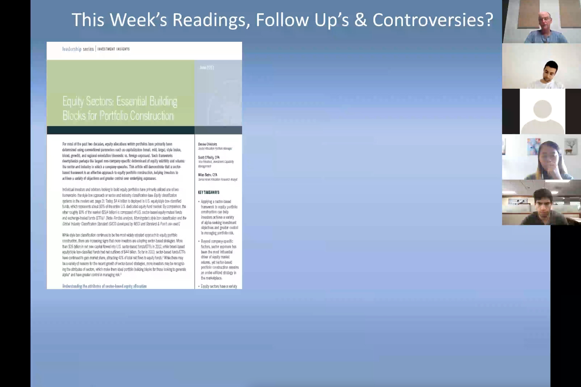 ETF’s & Portfolio Construction Class 4 Video